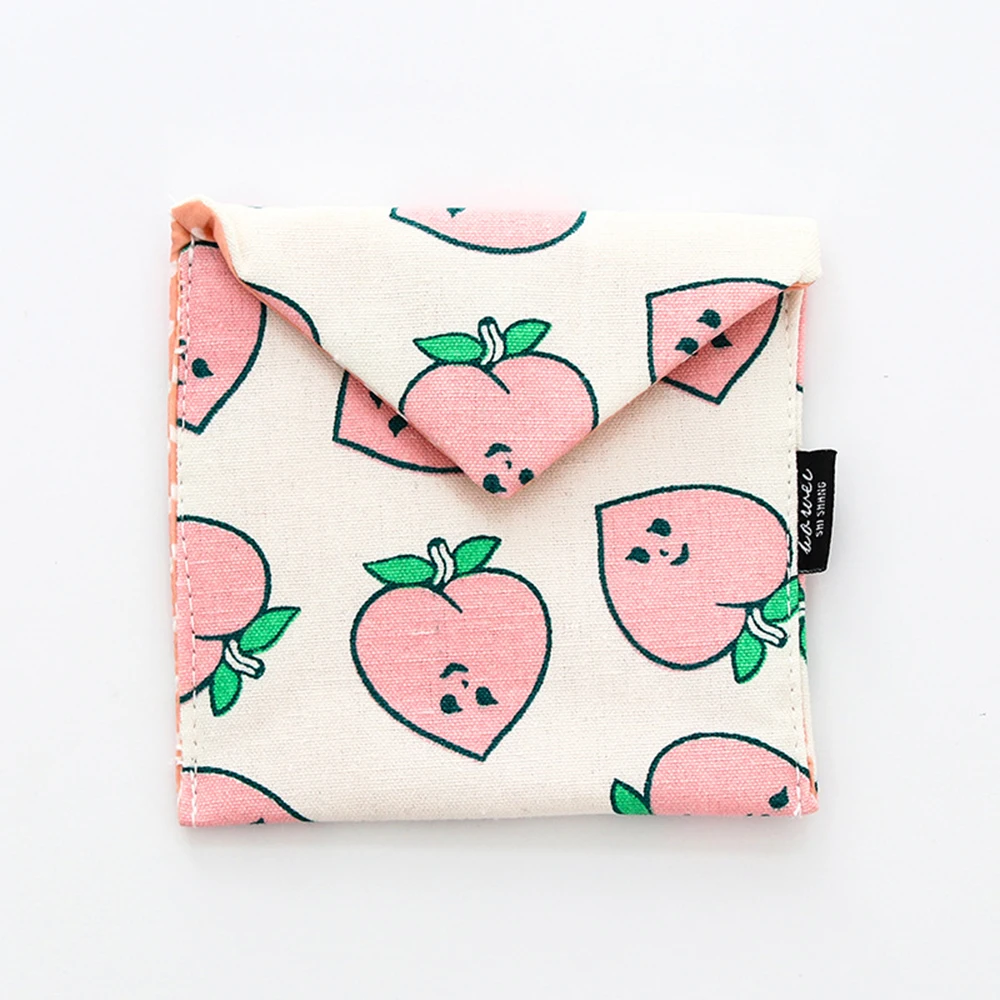 pink peach Мультяшная сумка для хранения гигиенических салфеток, хлопковые гигиенические прокладки, посылка, сумки, маленькие ювелирные изделия, кредитная карта, органайзер, сумки - Цвет: pink peach