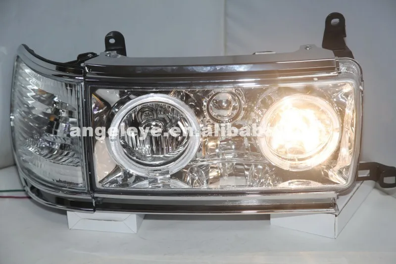 Фары для Toyota Land cruiser LC80 FJ80 Prado 4500 1990-1997 год светодиодный головной фонарь хромированный корпус