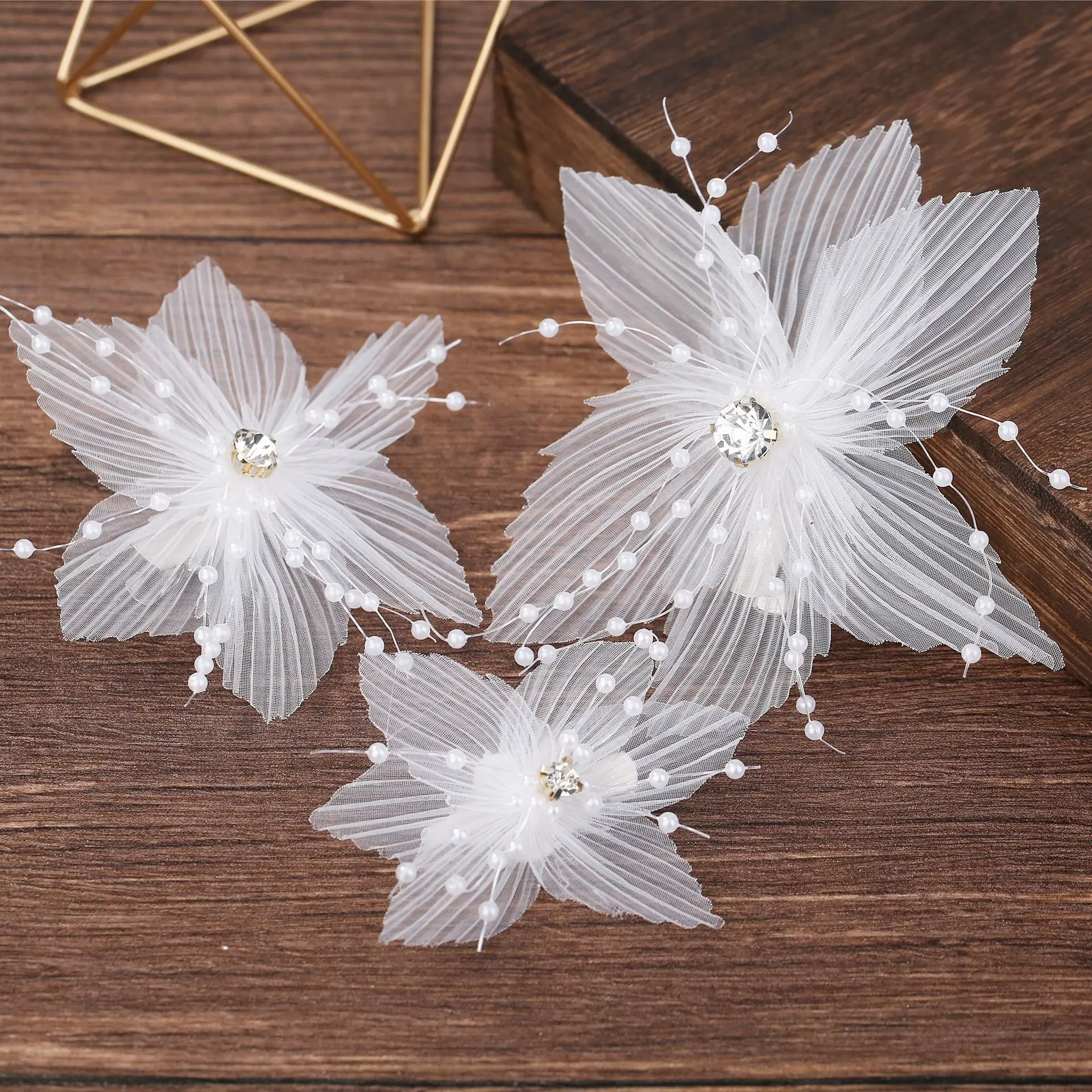 Наборы из 3 предметов Корейский свадебный головной убор для невесты белый