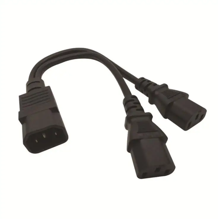

IEC 320 C14 Male Plug to 2XC13 Female Y Type Splitter Power Cord,C14 to 2 x C13 Power Adapter Cable,250V/10A