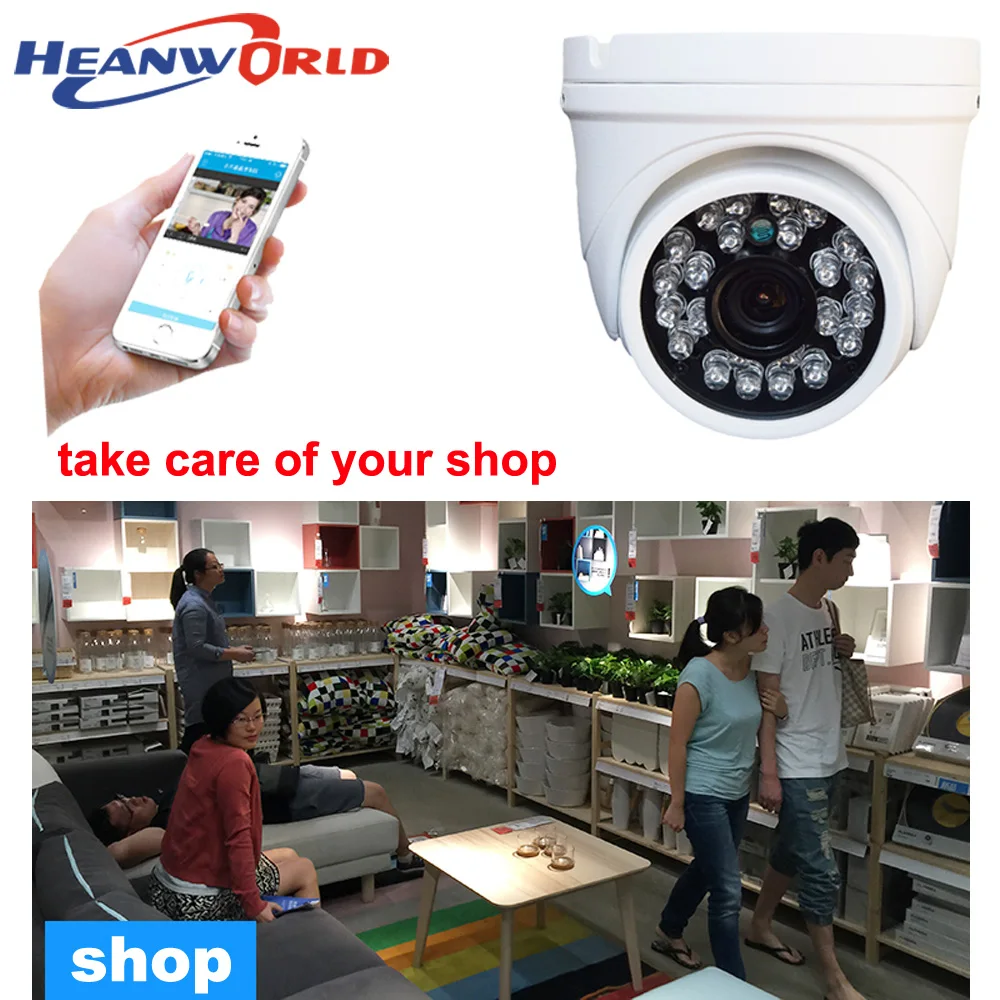 Heanworld Водонепроницаемая мини купольная ip камера 720P 960P 1080P Поддержка POE cctv