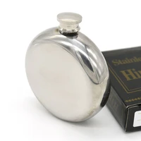 5 oz mirror smooth hip flask mens portable stainless steel hip flask outdoor portable round hip flask
