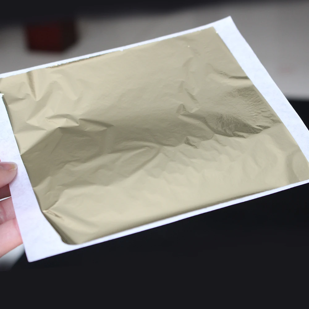 100 шт Тайваньская захватывающая Серебряная блестящая имитация серебряного листа