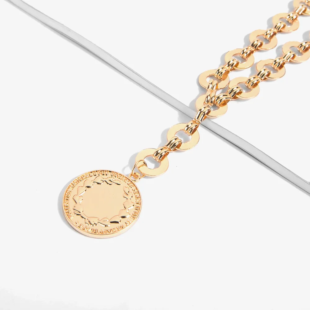 

Legenstar Vintage Gold Color Big Coin Pendant Necklaces For Women