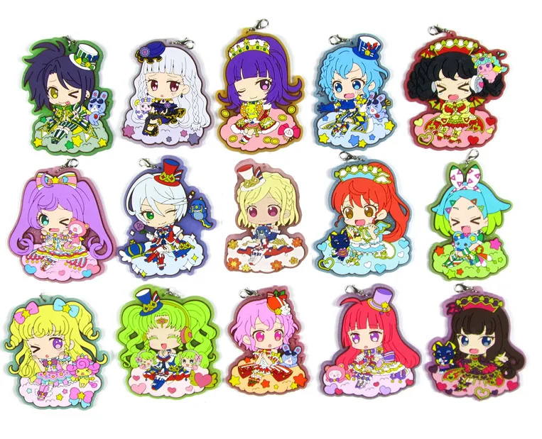 Pripara/прелестные рай аниме брелок Manaka Laala/Minami Мирей/Ходзе Софи/Dorothy West/каучуковый