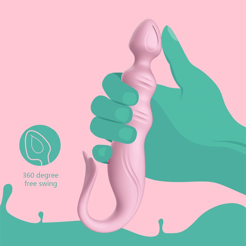 Anal Vibrator Dildo Vibrating Prostate Massager Men Plug Erotic Beads 10 Stimulation Butt Anus Silicone Sex Toys |