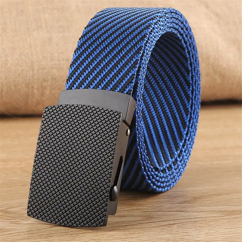blue twill Нейлоновый Повседневный холщовый ремень высокого качества для мужчин армейский Тактический дизайн тканый мужской ремень 6 цветов Мужской ремень ceinture homme ширина 3,8 см 4 - Цвет: blue twill