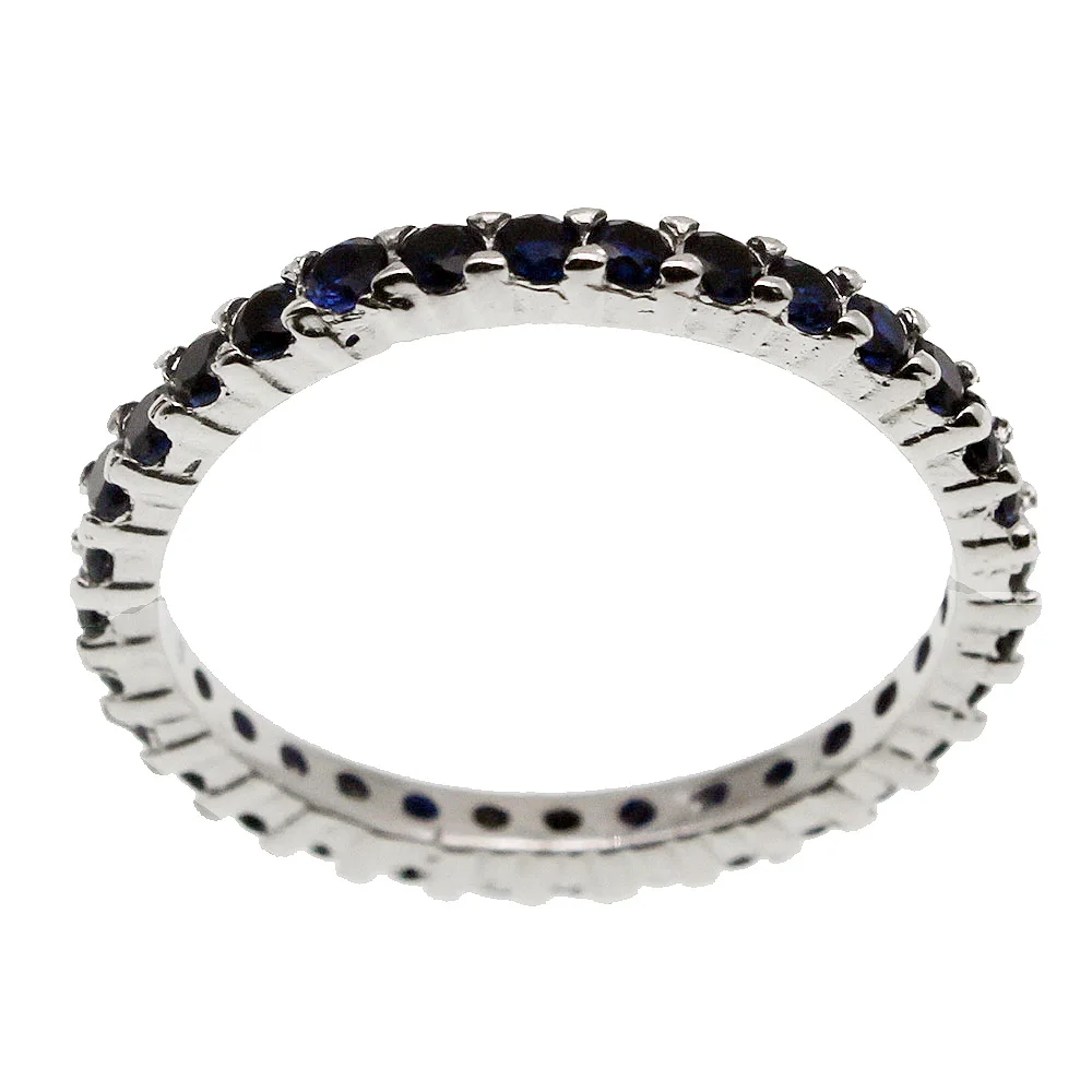 Женское кольцо для вечерние BlueSapphire из серебра 925 пробы 7 #8 # | Украшения и