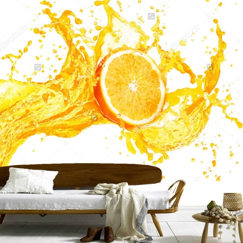 Обои с фруктами брызги фруктового сока 3D современные фрески для гостиной