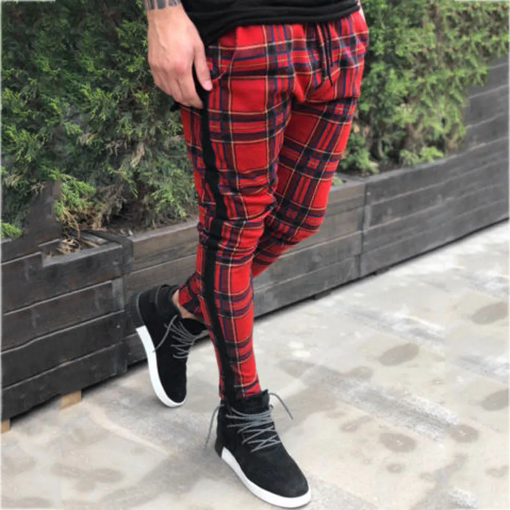 Pants Men Fashion Full Length Sweatpants Mens Long Casual Sport Slim Fit Joggers Running pantalon homme 19FEB14 | Мужская одежда