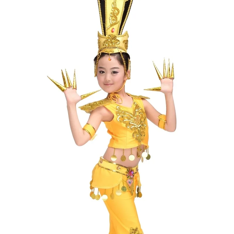 Танцевальная одежда гуаньинь костюм для классических танцев детский