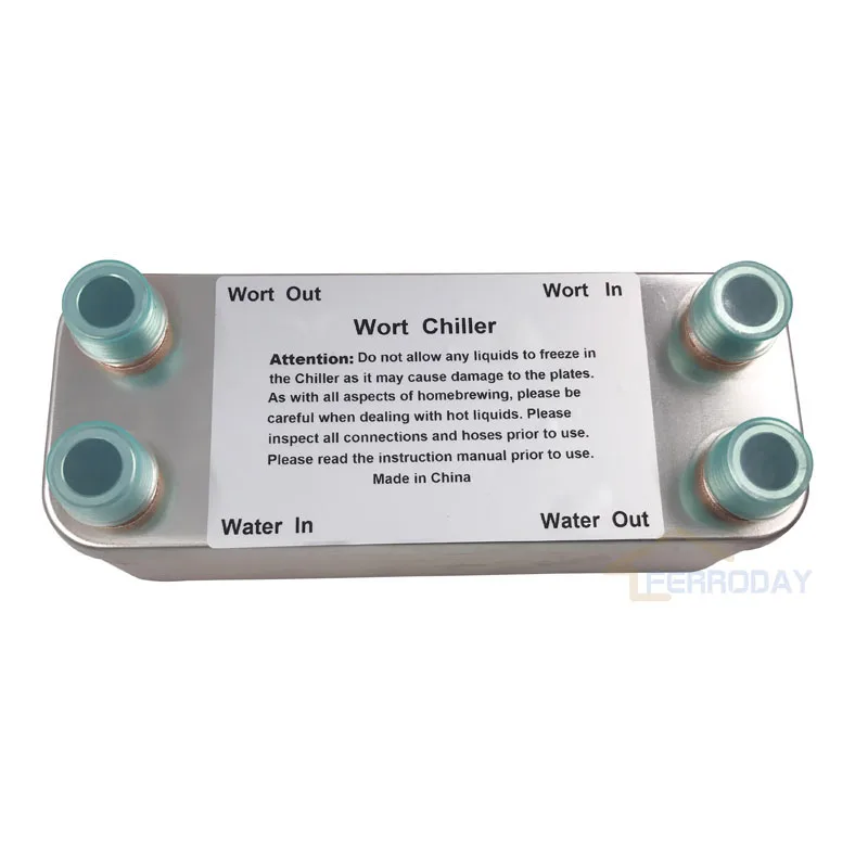 Новый Топ качество 20 пластин сусла чиллер нержавеющая сталь 304 пластинчатый