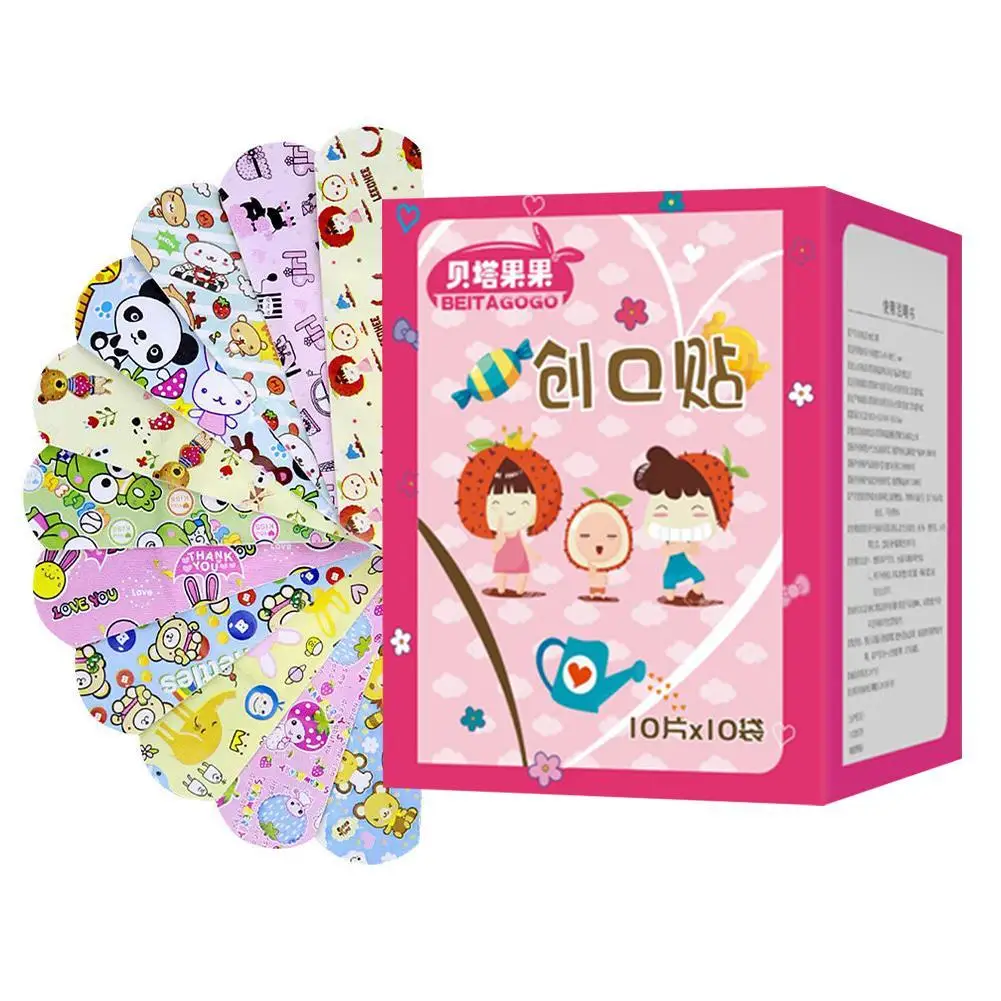 100 шт. Детский водонепроницаемый патч для ран|Пластыри терапевтические| |