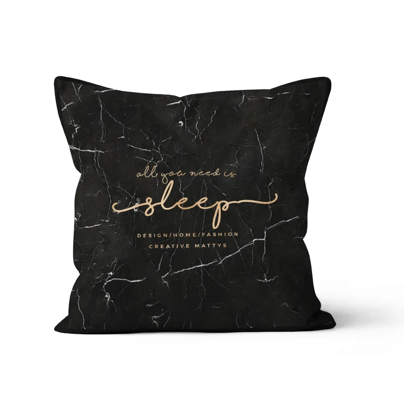 Mattys Nordic marble comfortable cotton and linen cushion creative gift pillow | Дом и сад
