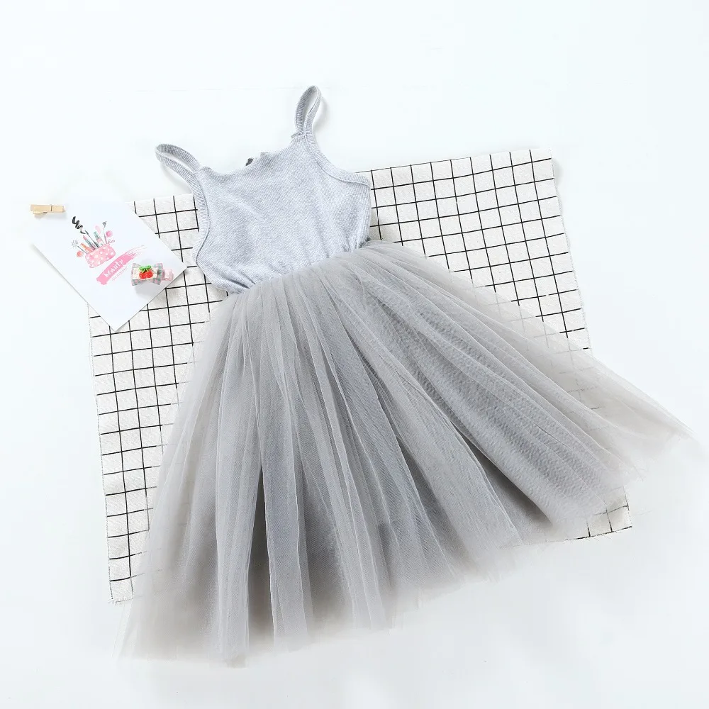 2018 Stripped Puffy TUTU Dress Sweet Summer Sleeveless princess dress for girl kids elegant Holiday wedding | Детская одежда и