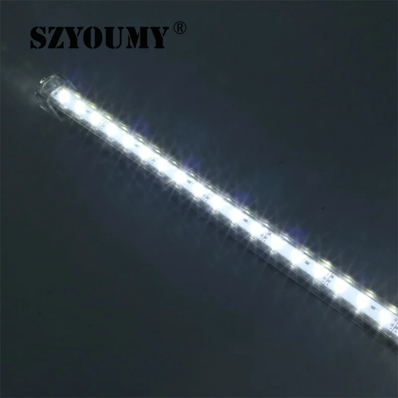 SZYOUMY 150X1M SMD 7020 72 LED s жесткая световая полоса светодиодная холодный белый теплый 12 В