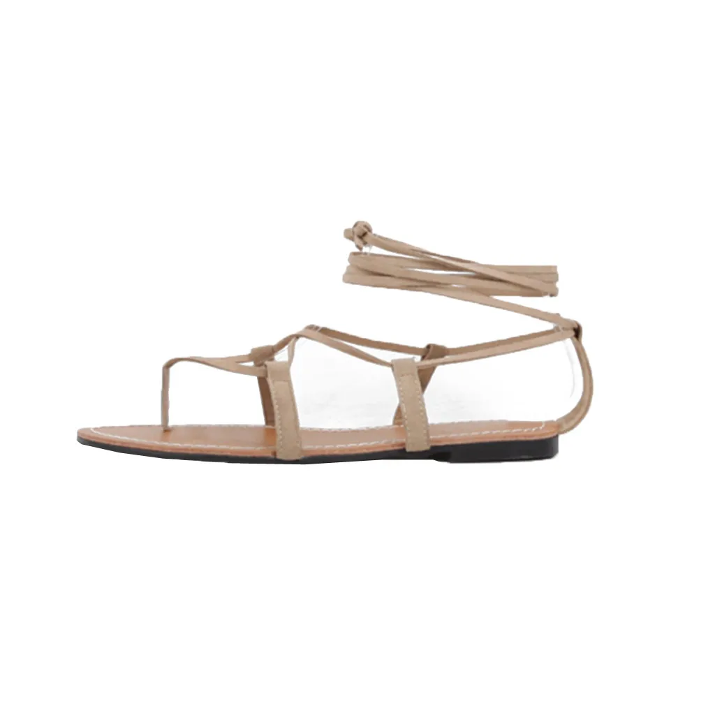 SAGACE/летние женские босоножки Босоножки на шнуровке Сандалии плоской подошве