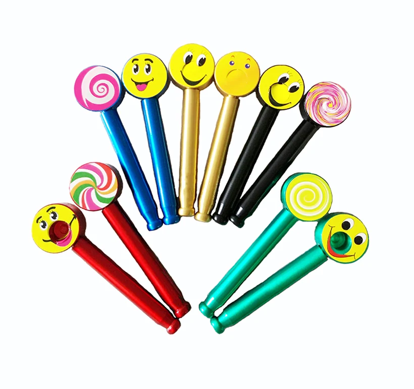 Lollipop металлическая трубка портативная креативная курительная смайлик табачные