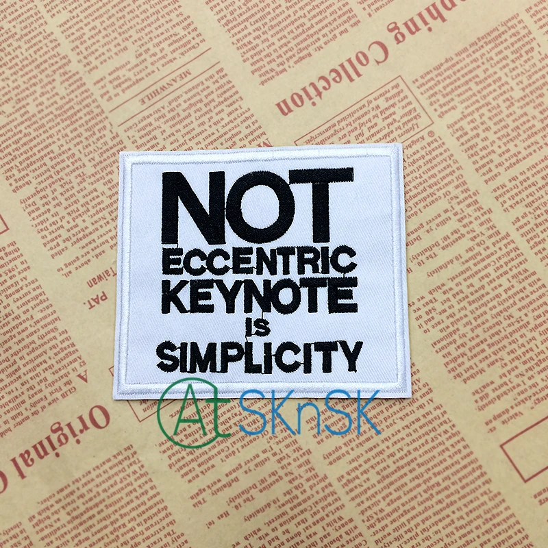 1 шт./лот белая эмблема вышитая нашивка все еще думать ткань сделай сам куртка