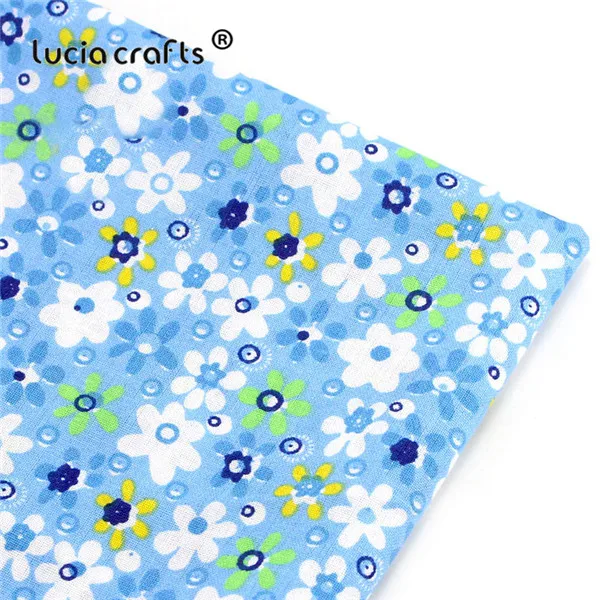 Style 2 Lucia crafts 1 шт. 50 см x 50 см синяя хлопковая ткань для лоскутного шитья ткани DIY квилтинг текстиль кукольная ткань H0806 - Цвет: Style 2