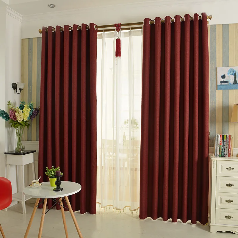 Новое поступление льняные однотонные дизайнерские синие и серые драпировки для