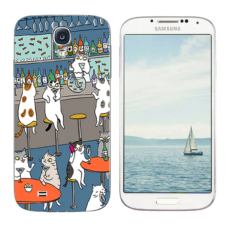 Мягкий силиконовый чехол для телефона Samsung Galaxy S4 i9500 с принтом сосны Ультратонкий