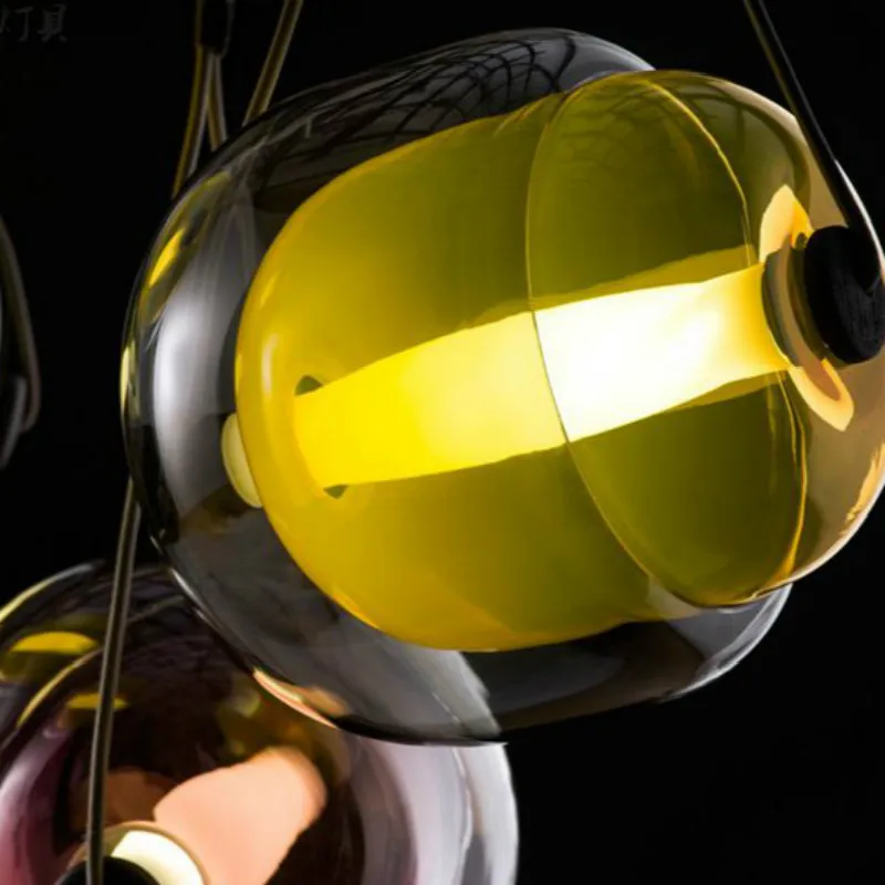 

Czech Capsula Brokis Led Pendant Light Vintage Creative Designer Colorful Glass Drop Lamp Foyer Dining Room Bar Light NEW 1896
