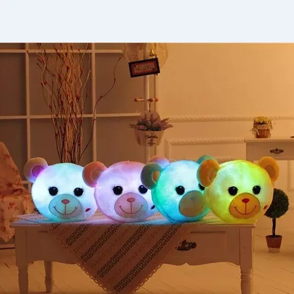 2016 Горячая Распродажа LED ночник светящийся 3D Медведь плюшевая игрушка красочный