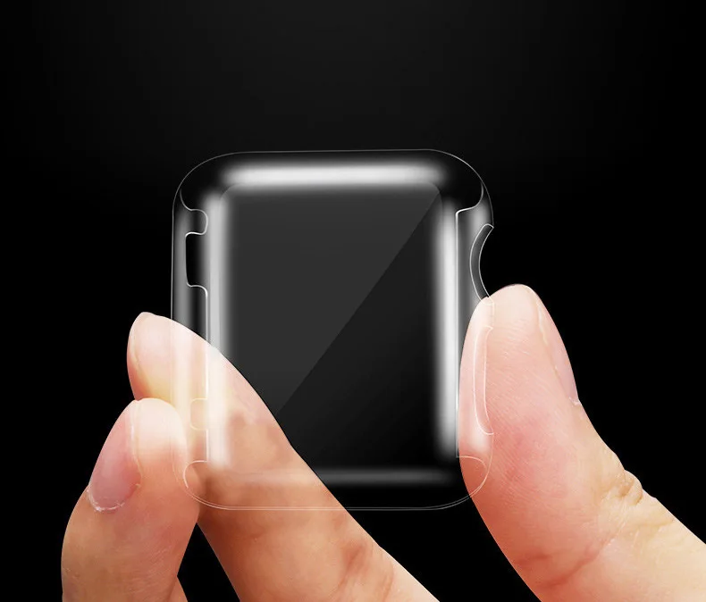 1000 шт прозрачный жесткий чехол для часов ультра тонкий Apple Smart Watch S1 S2 38 мм 42
