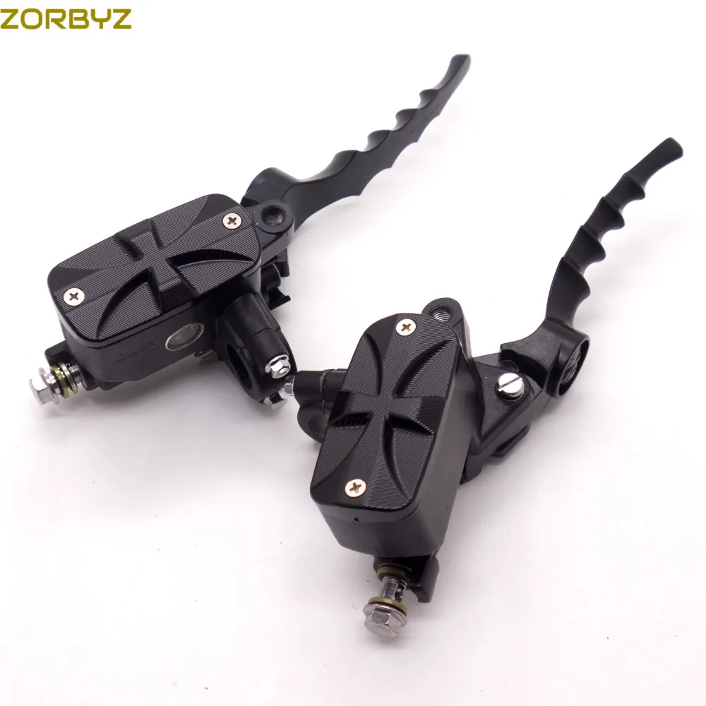 ZORBYZ мотоцикл 7/8 &quot22 мм черный/хром поперечное управление резервуар 14 отверстие