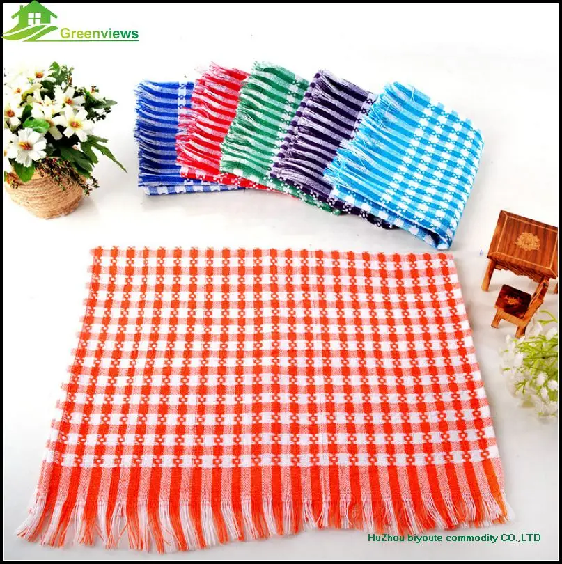 Cotton Grid Gauce Dishtowel Kitchen Towel Dish Cleaning Cloth Tea Printed | Дом и сад