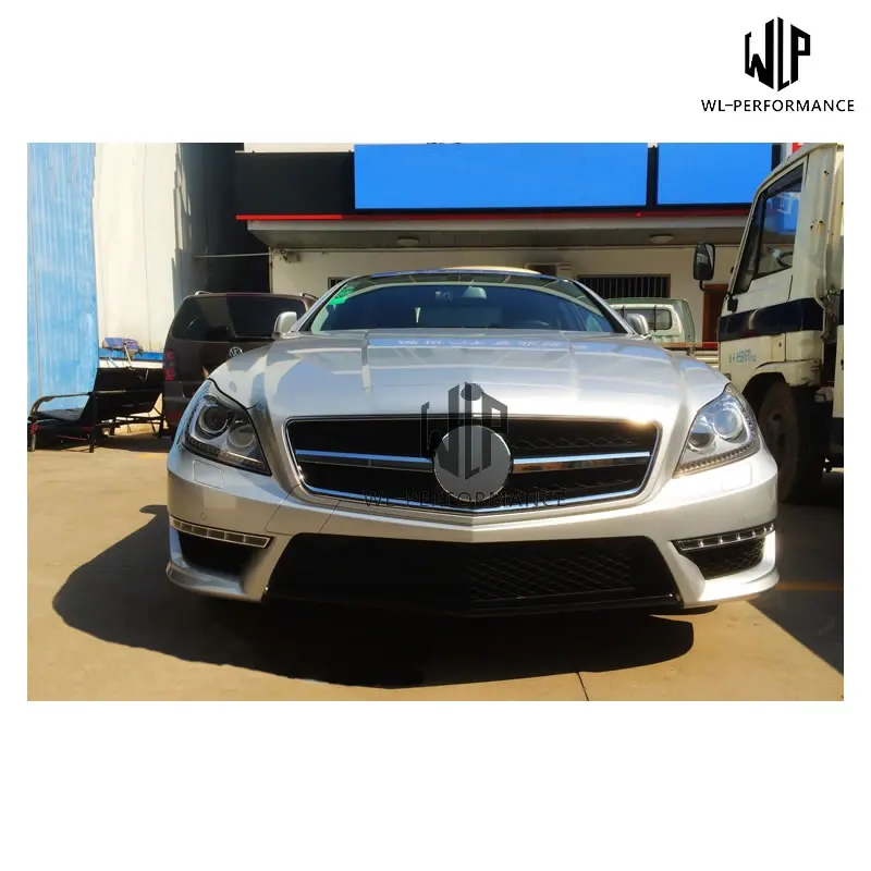 W218 CLS комплект кузова автомобиля PU Неокрашенный передний бампер задний диффузор