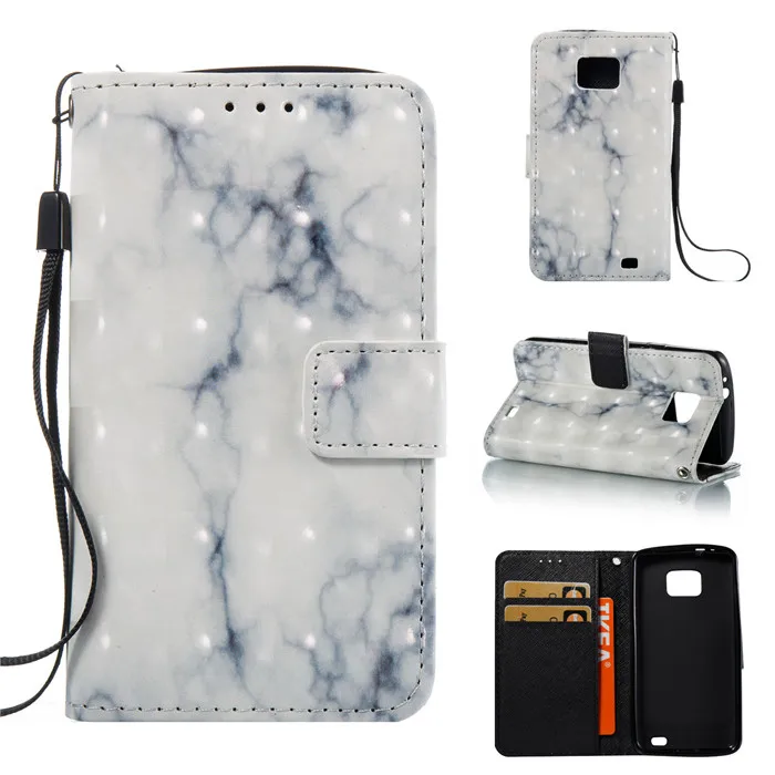 3D мраморный камень изображения мобильного телефона Флип Бумажник кожаный чехол