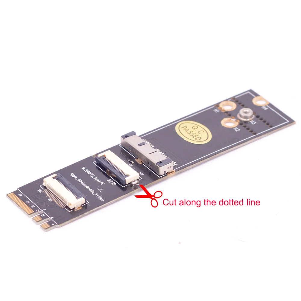 Адаптер A E key NGFF M2 для Macbook BCM94360CS2 BCM943602CS BCM94360CD bcm93602cdp bcm9360csax беспроводная сетевая