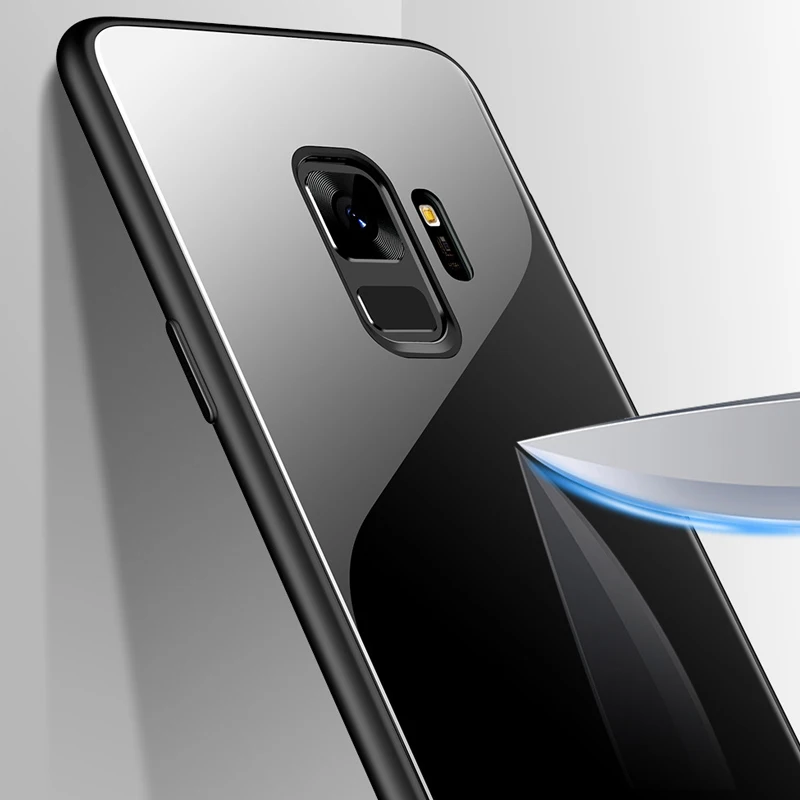 Роскошный зеркальный стеклянный телефонный чехол KaiNuEn для samsung galaxy j4 j6 j8 2018 j400 j600