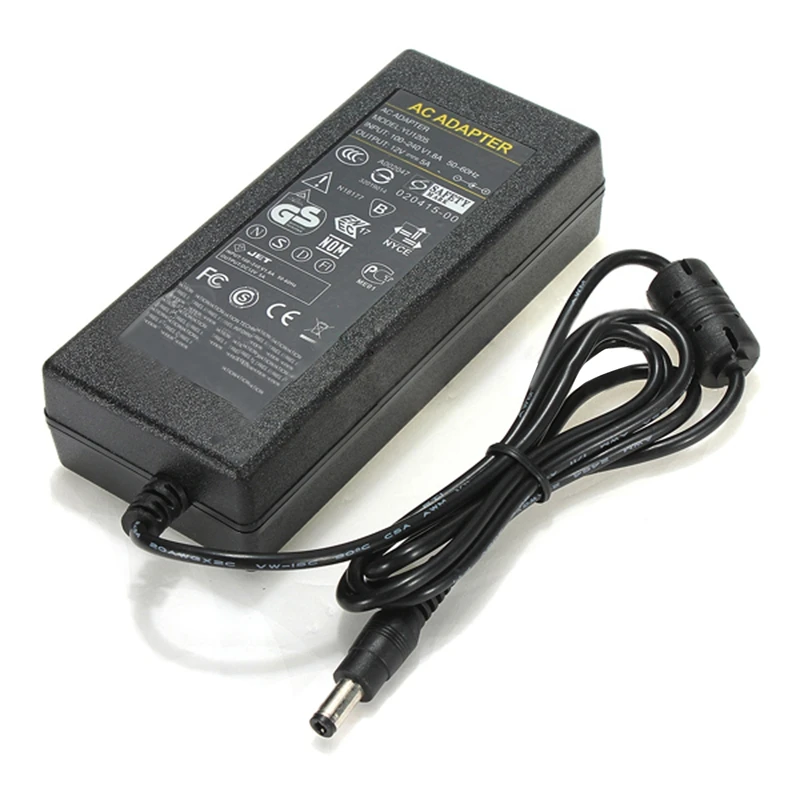 Jiguoor AC 100-240V to DC 12V 5A 60W / адаптер питания зарядное устройство для светодиодной ленты