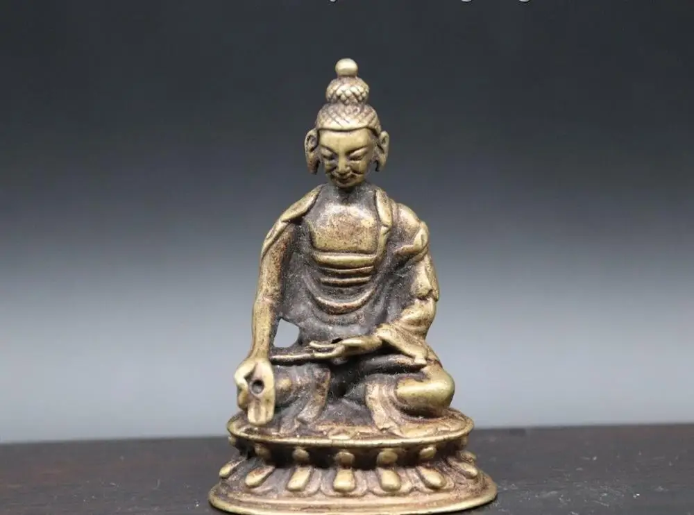 Китайский буддизм медный Бронзовый тафагата Amitabha статуя Будды Шакьямуни | Дом и