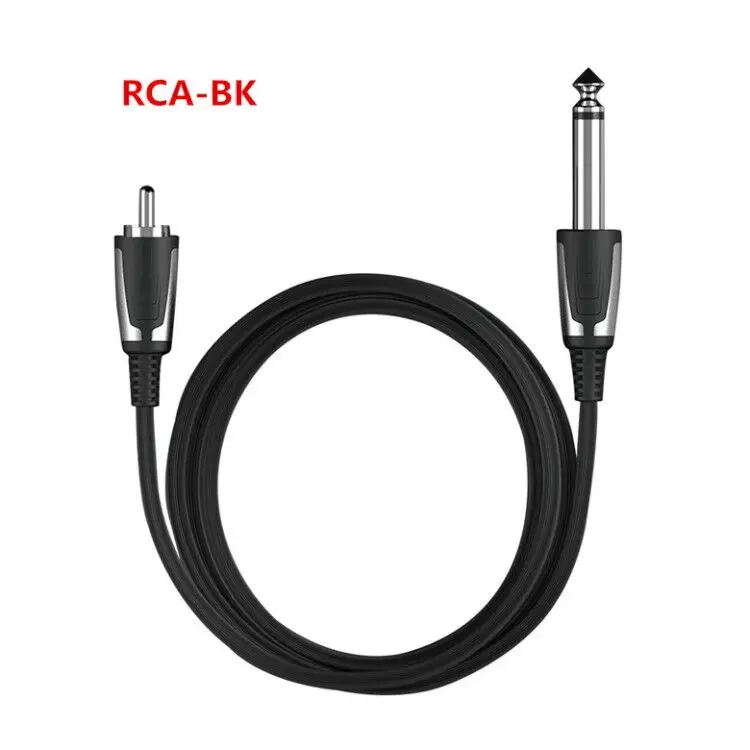 RCA Connection Black 6FT EZ мастер Pro татуировки Клип шнур силиконовый куртка кабель RCA DC ястреб Стиль соединение для картридж татуировки Питание - Цвет: RCA Connection Black