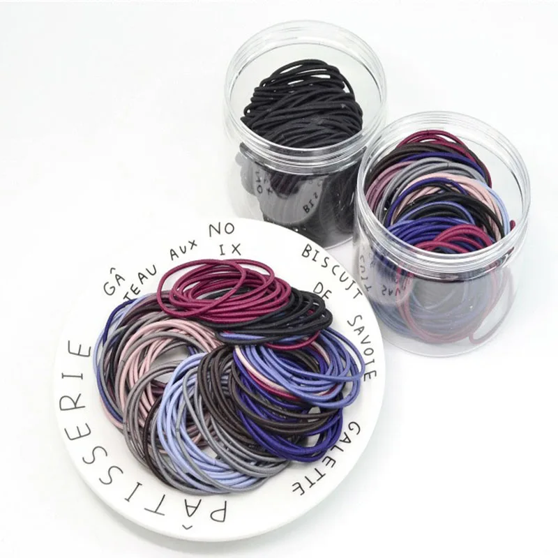 100 шт./лот нейлоновые резинки ярких цветов для девочек 3 см Детские Безопасные