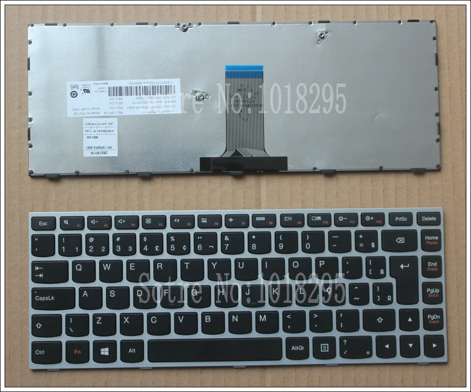 Новый BR Клавиатура для ноутбука Lenovo G40 30 80 75 70 Flex14 Flex14AP IFI Бразилия Серебристая