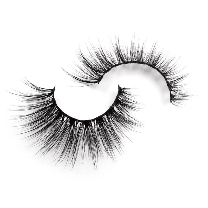 1 Pair 3D Mink Eyelashes Natural Cross Long False Black Eye Lashes Extensions Handmade Beauty Makeup Tool 7.5x7.5x2.2cm | Красота и