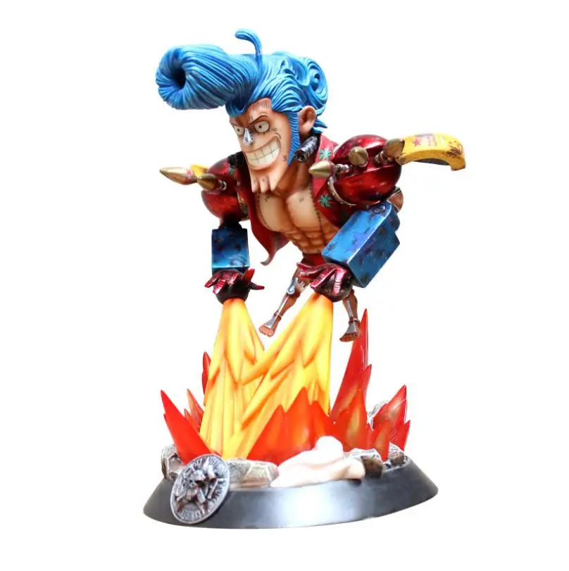 Franky no box Аниме one piece GK gear четвёртый Луффи Зоро игрушки Санджи и нами Робин Чоппер ПВХ фигурка коллекция моделей Игрушек - Цвет: Franky no box
