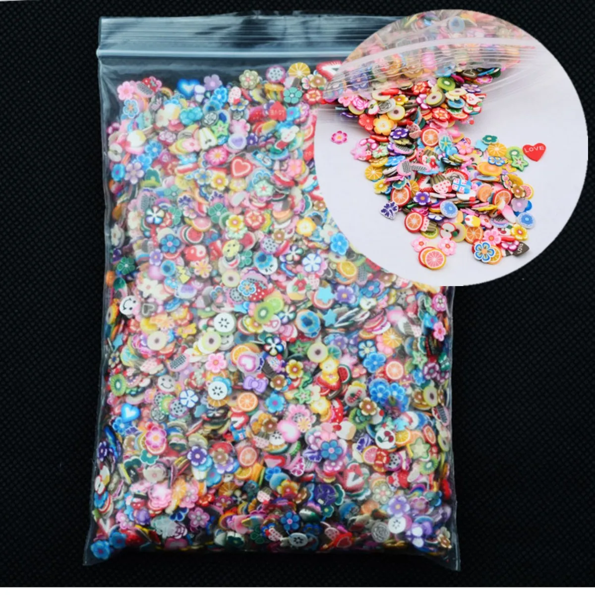 1 кг 100000 ПК 3D Полимерная глина крошечный Fimo игровое тесто с изображением клубники фруктов ломтики Smile, Love Heart ногти "сделай сам", художественные украшения сделай сам принадлежности