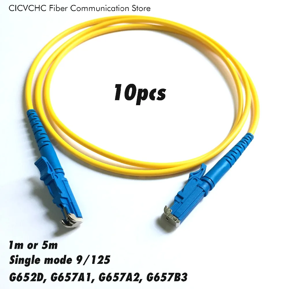 10pcs LSH(E2000)/UPC-LSH(E2000)/UPC Fiber Patchcord-SM(9/125) G652D, G657A1, G657A2 or G657B3-1m or 5m-3.0mm Cable / Jumper