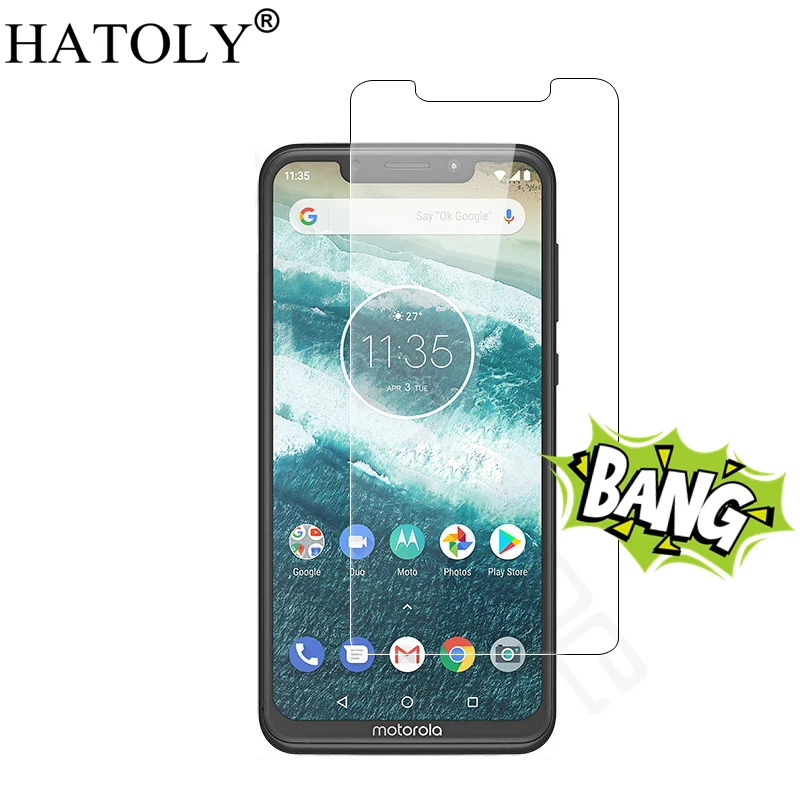 2PCS Tempered Glass For Motorola One Power Ultra-thin Screen Protector for Moto Film P30 Note HATOLY | Мобильные телефоны и