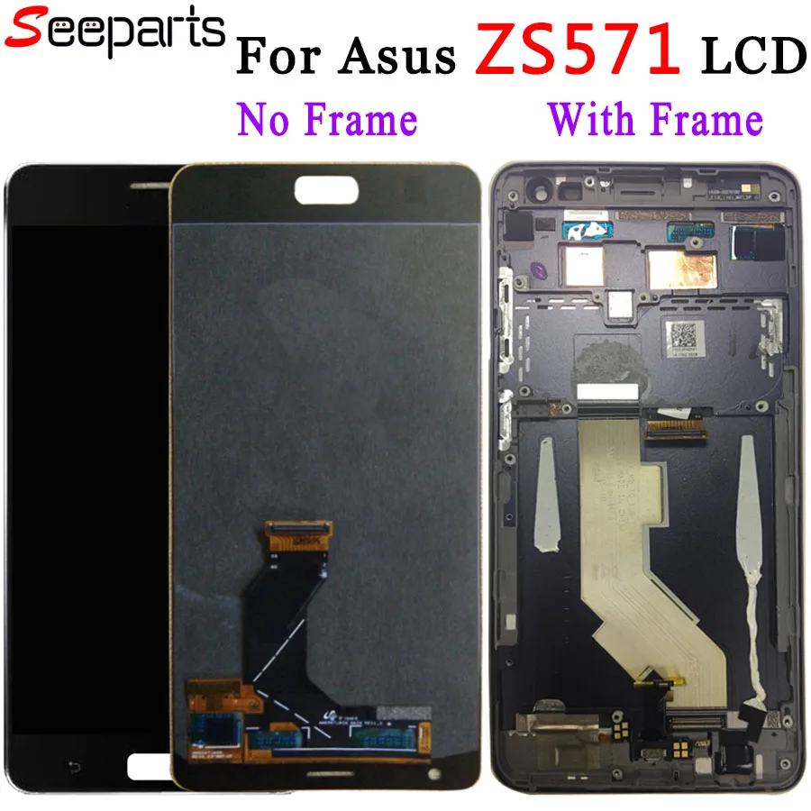 

ЖК-дисплей 5,7 дюйма для Asus Zenfone ZS571KL, сенсорный экран, дигитайзер в сборе ZS571KL с рамкой для замены для ASUS Zenfone AR LCD