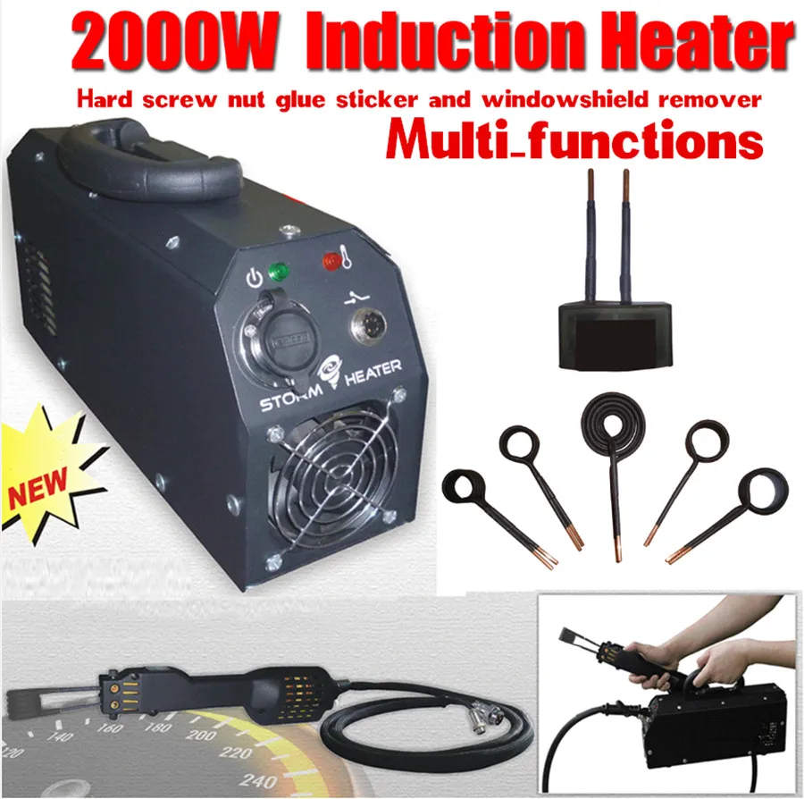 220V 2000W Автомобильный безболезненный вмятин для ремонта, индукционный нагреватель, Горячая коробка