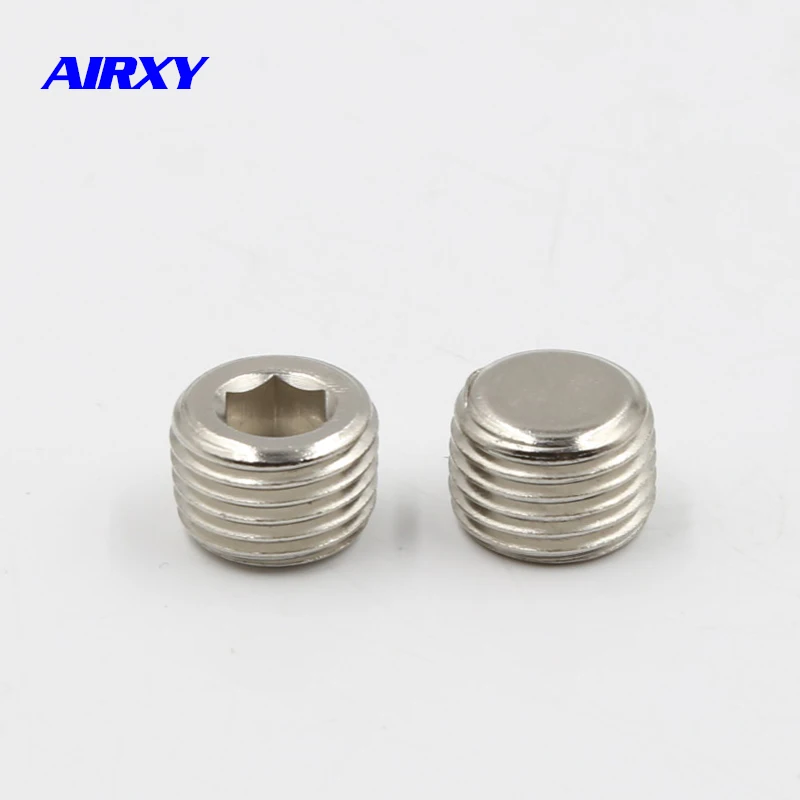 10 шт. никелированные штекеры для пневматических труб|Пневматические компоненты|
