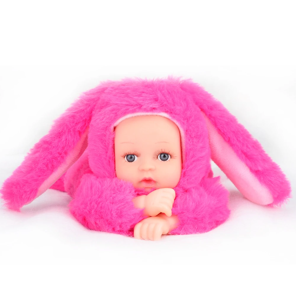 Reborn Baby кролик/медведь плюшевая кукла игрушки 25 см открытые глаза милые детские