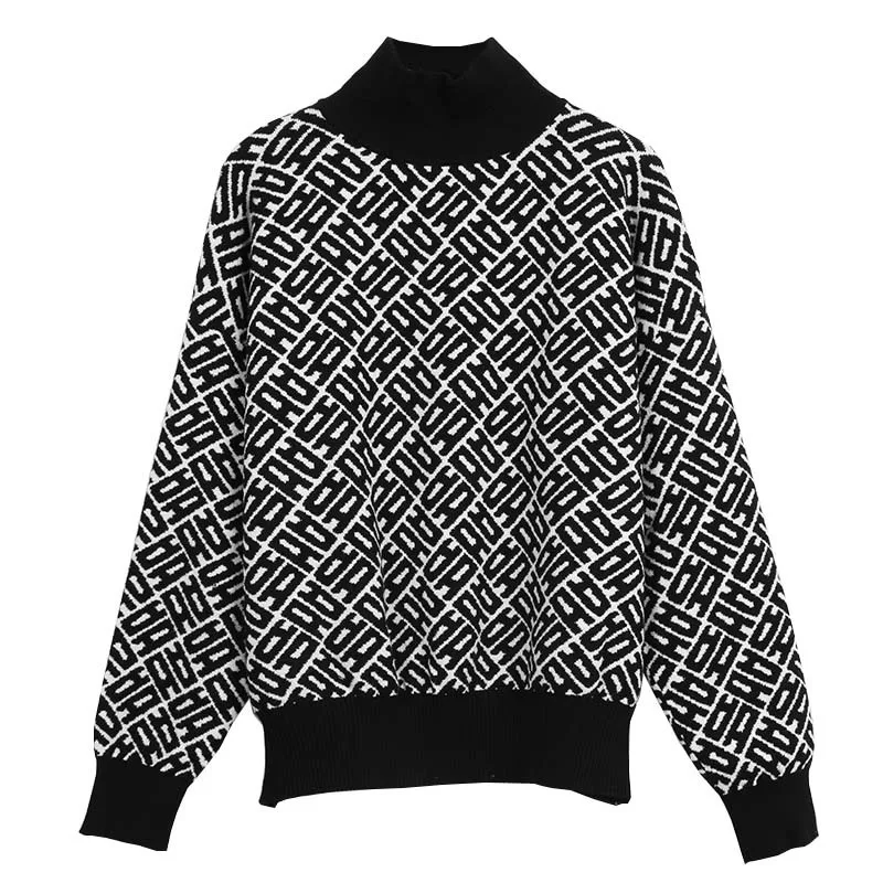 Для женщин свитера Весна и осень с длинными рукавами свитер надписью Мода